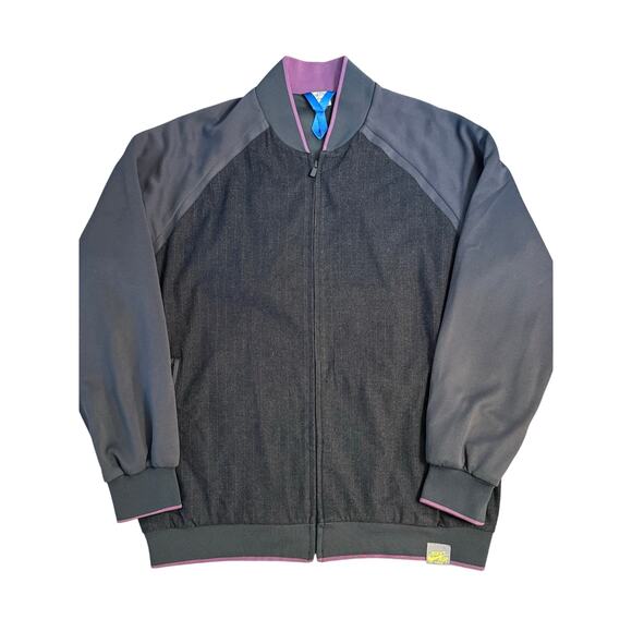 Nike Air Force 1 Jacket BRS Blue Ribbon Sports Track Pinstripe Gray Men’s Large - Picture 1 of 12